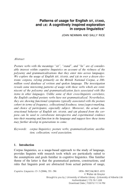 Patterns of usage for English SIT, STAND, and LIE: A cognitively