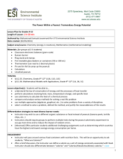 The Power Within a Peanut - Environmental Science Institute