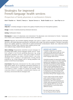 Strategies for improved French