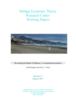 M&aacute;laga Economic Theory Research Center Working Papers