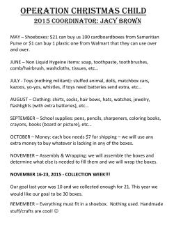 OPERATION CHRISTMAS CHILD