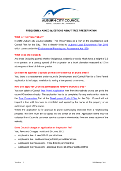 FREQUENTLY ASKED QUESTIONS ABOUT TREE