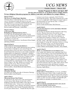 Mar-Apr 2007 - Unitarian Congregation of Guelph