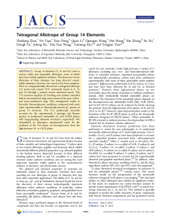 Tetragonal Allotrope of Group 14 Elements