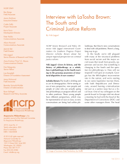 Interview with LaTosha Brown: The South and Criminal Justice Reform