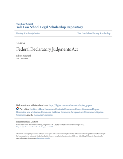 Federal Declaratory Judgments Act