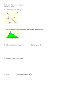 p cosx secx-cosx )= sin2 x
