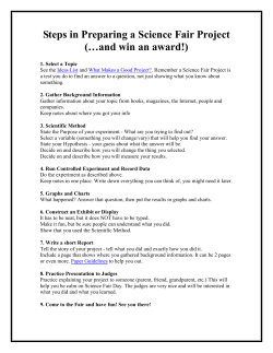 Steps to Prepare a Science Fair Project