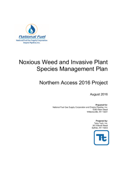 Noxious Weed and Invasive Plant Species