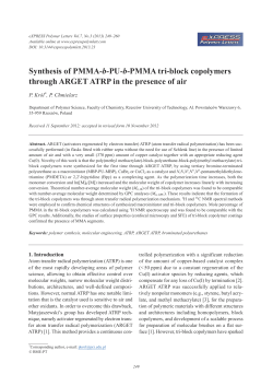 Synthesis of PMMA-b-PU-b-PMMA tri