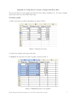 Appendix G: Using Excel to Create a Graph with Error