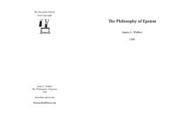 Philosophy of Egoism - The Anarchist Library