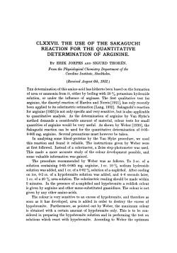 clxxvii. the use of the sakaguchi reaction for the quantitative