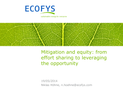 Mitigation and equity: from effort sharing to leveraging the