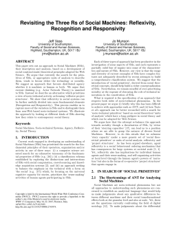 Revisiting the Three Rs of Social Machines: Reflexivity, Recognition