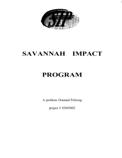 savannah impact program - Center for Problem