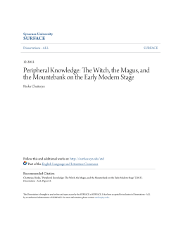 Peripheral Knowledge: The Witch, the Magus, and the
