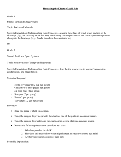 Simulating the Effects of Acid Rain Grade 4 Strand: Earth and Space