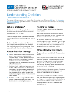 Understanding Chelation: Information for Patients