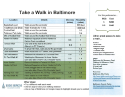 Take a Walk in Baltimore