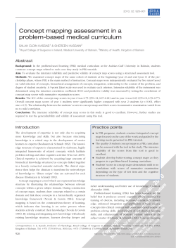 Concept mapping assessment in a problem