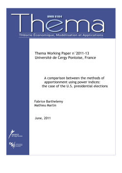 A comparison between the methods of apportionment using power