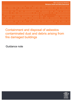 Containment and disposal of asbestos contaminated dust and