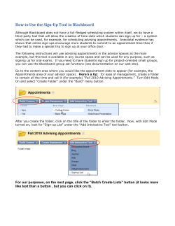 How to Use the Sign-Up Tool in Blackboard