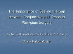 Gap Closure in Recurrent Pterygium Surgery