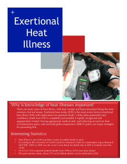 Exertional Heat Illness - National Athletic Trainers` Association