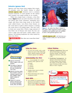 Igneous Rocks pg 101
