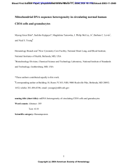 Unexpected Mitochondrial DNA Heterogeneity in