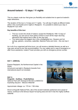 Around Iceland &ndash; 12 days / 11 nights