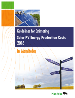 Solar PV Energy Production Costs