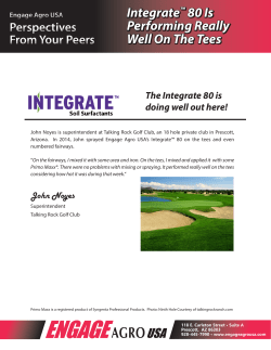 Integrate&trade; 80 Is Performing Really Well On The Tees