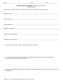 Measurement Conversions: Multistep Unit