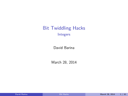 Bit Twiddling Hacks - Integers