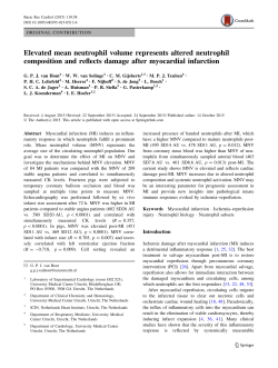 Elevated mean neutrophil volume represents altered neutrophil