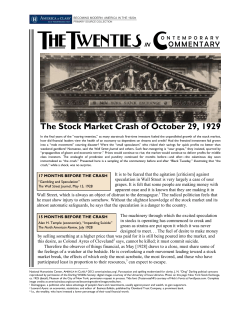 Stock Market Crash of 1929: collected commentary