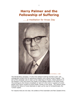 Harry Palmer and the Fellowship of Suffering