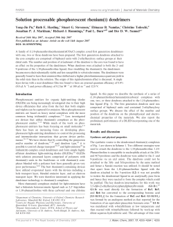 Solution processable phosphorescent rhenium(I) dendrimers