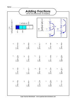Adding Fractions - Super Teacher Worksheets
