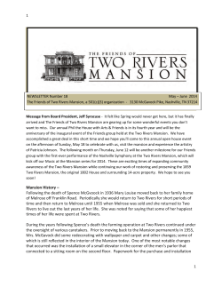 Friends of Two Rivers Newsletter #18