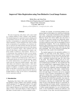 Improved video registration using non