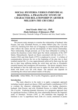 social hysteria versus individual dilemma: a pragmatic study of