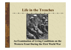 Life in the Trenches of WWI ppt