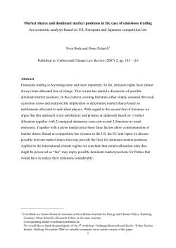Market shares and dominant market positions in