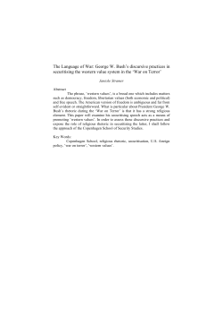 The Language of War: George W. Bush`s discursive practices in