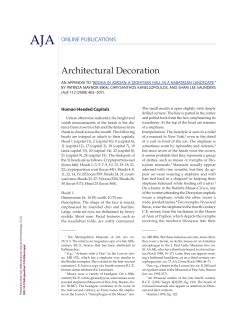 Beidha in Jordan: A Dionysian Hall in a Nabataean Landscape