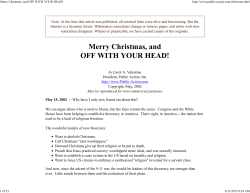 Merry Christmas, and OFF WITH YOUR HEAD!